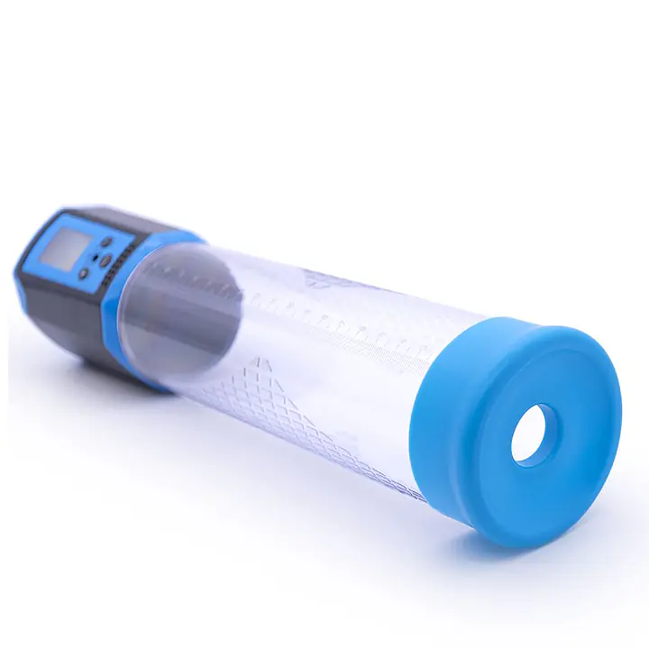 Автоматична вакуумна помпа Men Powerup Passion Pump Blue, LED-табло, перезаряджувана, 8 режимів - Master