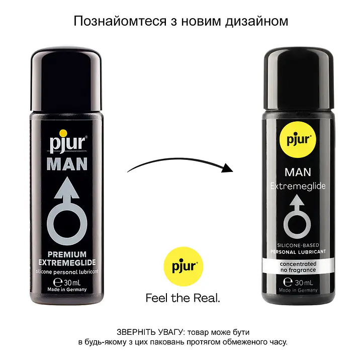 Густа силіконова змазка pjur MAN Premium Extremeglide 30 мл із тривалим ефектом, економна - Master