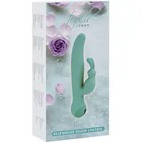 Вібратор-кролик з сенсорним управлінням і ротацією Touch by SWAN - Duo Teal, глибока вібрація - Master