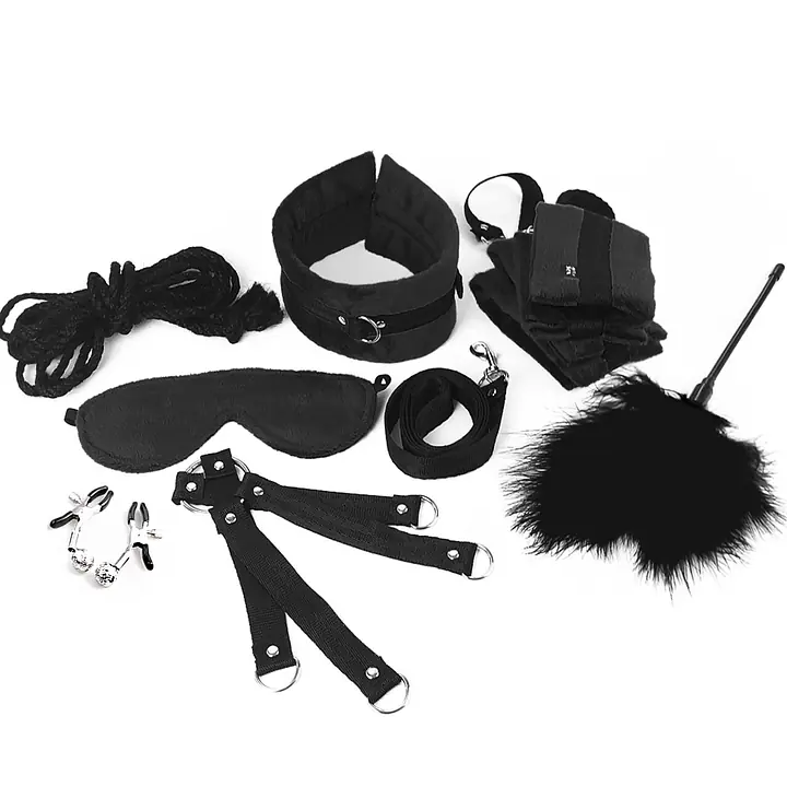 BDSM-набір Art of Sex – Soft Touch BDSM Set, чорний, 9 предметів - Master