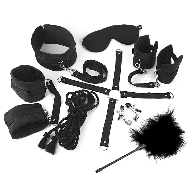 BDSM-набір Art of Sex – Soft Touch BDSM Set, чорний, 9 предметів - Master