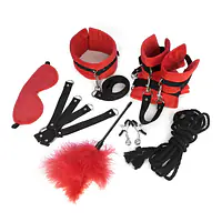 BDSM-набір Art of Sex – Soft Touch BDSM Set, червоний, 9 предметів - Master