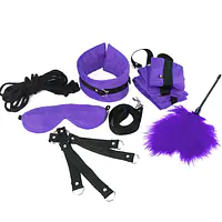 BDSM-набір Art of Sex – Soft Touch BDSM Set, фіолетовий, 9 предметів - Master