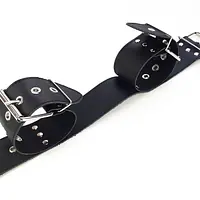Нашийник з наручниками із натуральної шкіри Art of Sex - Bondage Collar with Handcuffs - Master