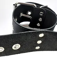Нашийник з наручниками із натуральної шкіри Art of Sex - Bondage Collar with Handcuffs - Master
