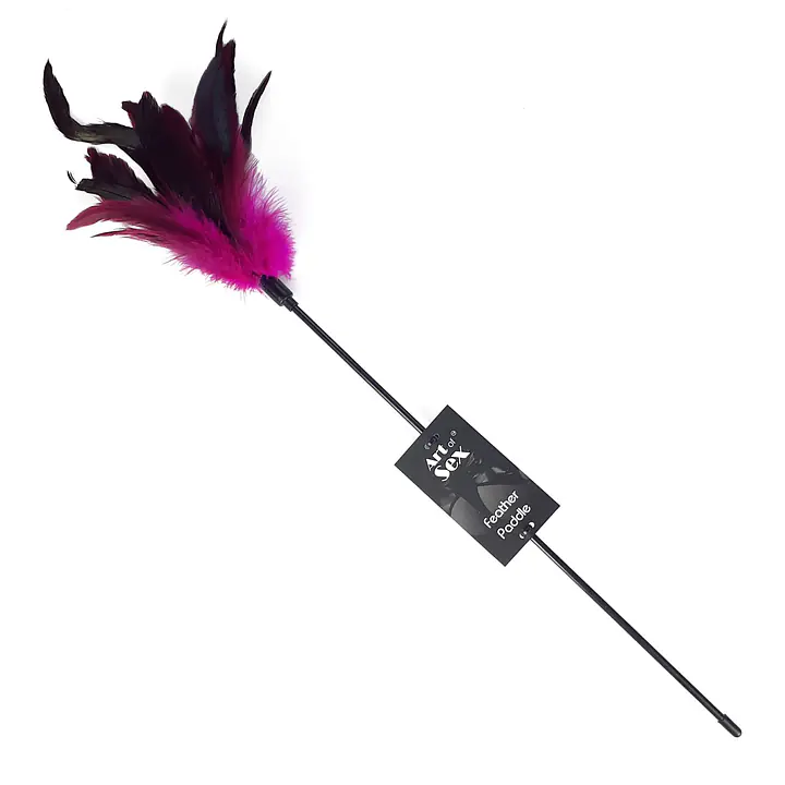 Лоскітка з пером півня Art of Sex – Feather Paddle, темно-рожева - Master