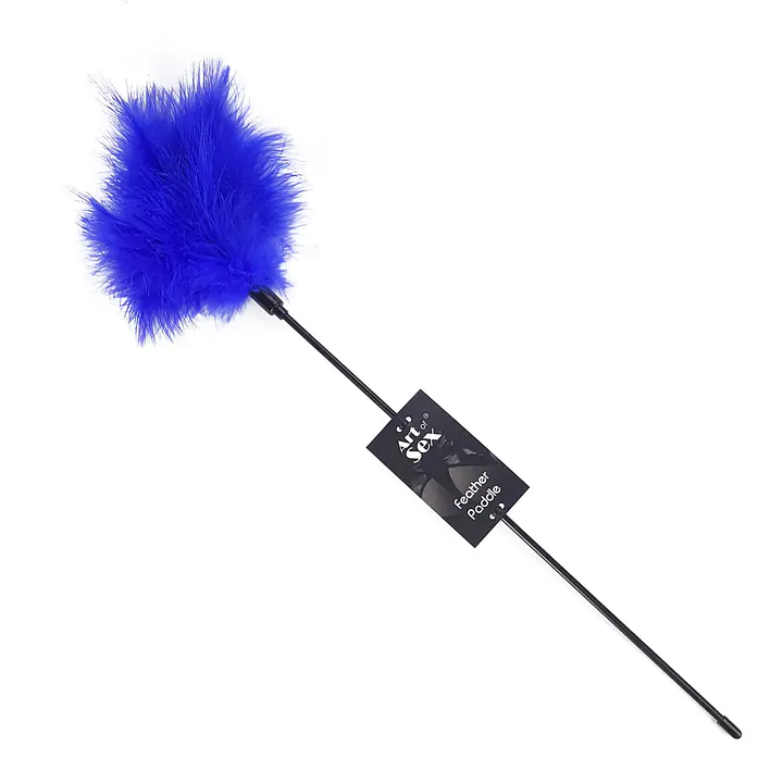 Лоскітка з пером індика Art of Sex – Feather Paddle, синя - Master