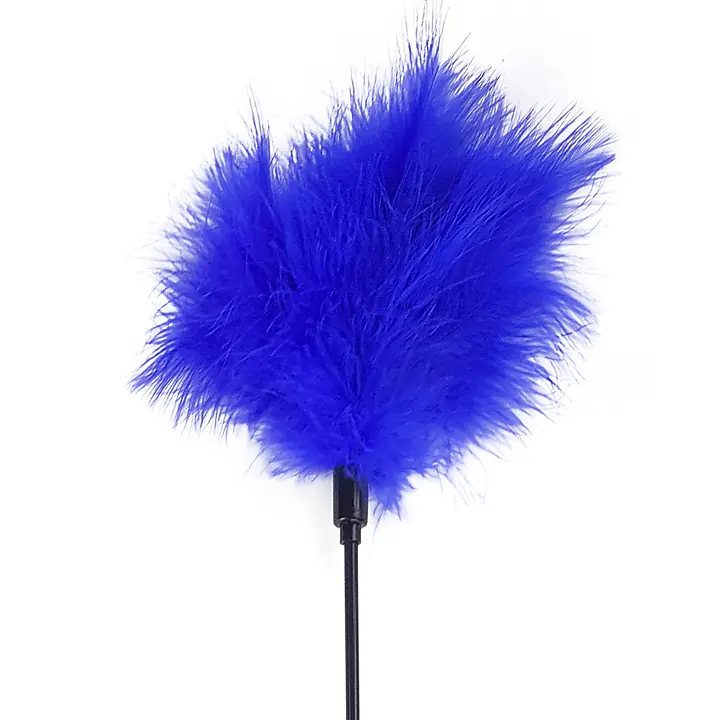 Лоскітка з пером індика Art of Sex – Feather Paddle, синя - Master