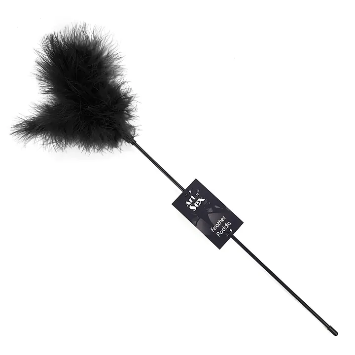 Лоскітка з пером індика Art of Sex – Feather Paddle, чорна - Master