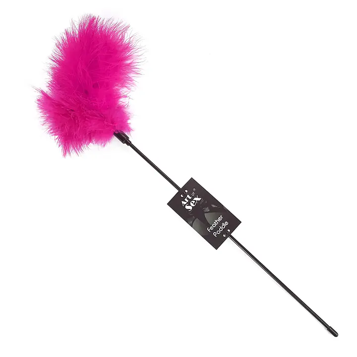 Лоскітка з пером індика Art of Sex – Feather Paddle, темно-рожева - Master