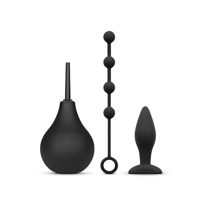 Набір новачка для анальної стимуляції Nexus ANAL BEGINNER KIT, спринцівка, анальне намисто і пробка - Master