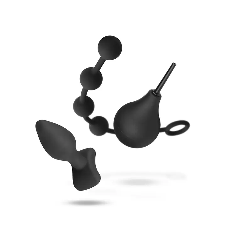 Набір новачка для анальної стимуляції Nexus ANAL BEGINNER KIT, спринцівка, анальне намисто і пробка - Master