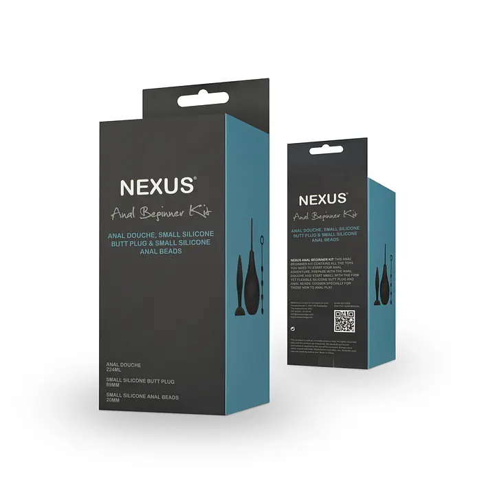 Набір новачка для анальної стимуляції Nexus ANAL BEGINNER KIT, спринцівка, анальне намисто і пробка - Master