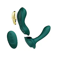 Смарт-вібратор у трусики Zalo - AYA Turquoise Green, насадка та пульт ДК - Master