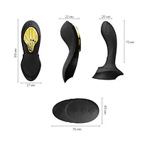 Смарт-вібратор у трусики Zalo - AYA Obsidian Black, насадка та пульт ДК - Master