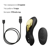 Смарт-вібратор у трусики Zalo - AYA Obsidian Black, насадка та пульт ДК - Master