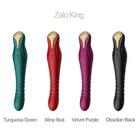 Смартвібратор-пульсатор Zalo — King Turquoise Green, кристал Swarovski - Master