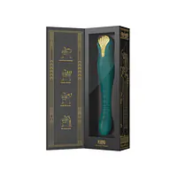 Смартвібратор-пульсатор Zalo — King Turquoise Green, кристал Swarovski - Master
