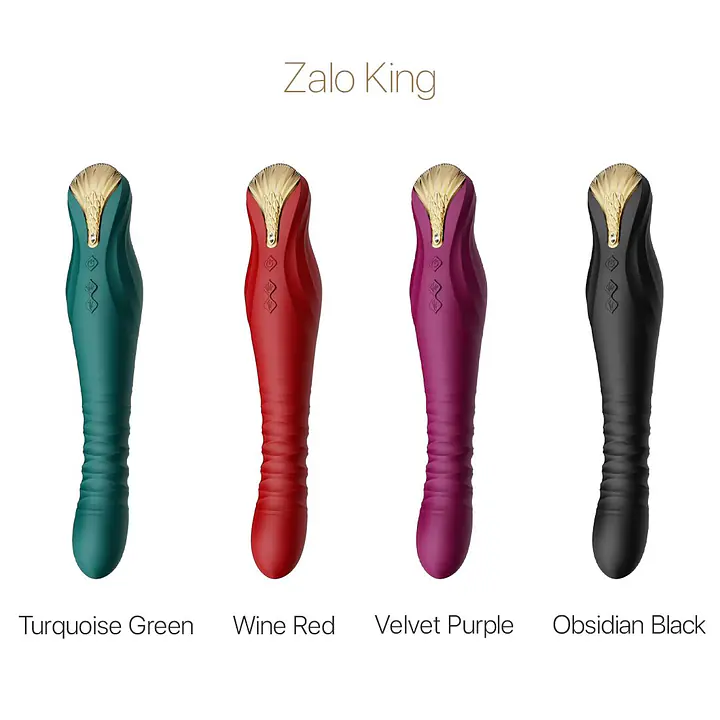 Смартвібратор-пульсатор Zalo — King Wine Red, кристал Swarovski - Master