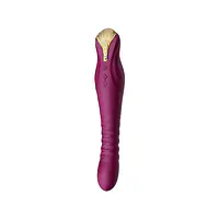Смартвібратор-пульсатор Zalo — King Velvet Purple, кристал Swarovski - Master