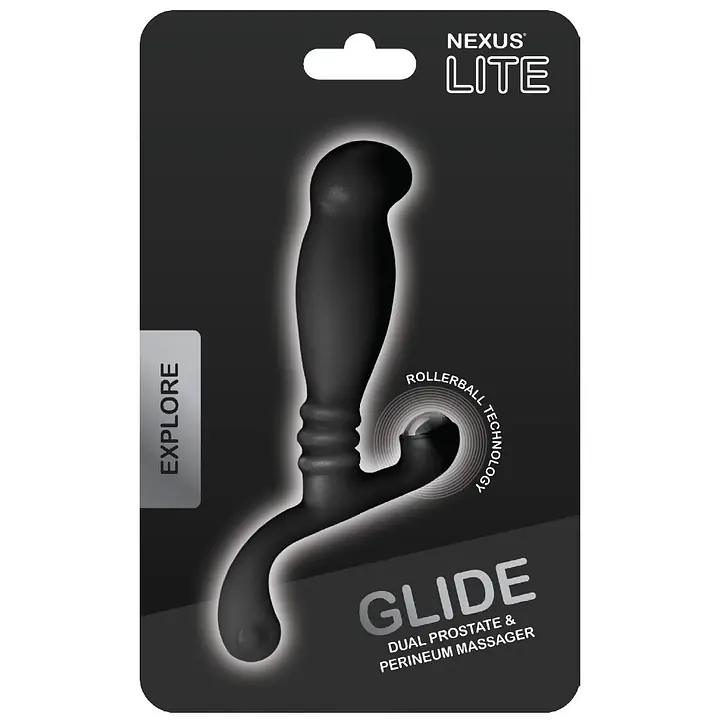 Масажер простати Nexus Glide Black для новачків, ультрастимулюючий, з масажером промежини - Master