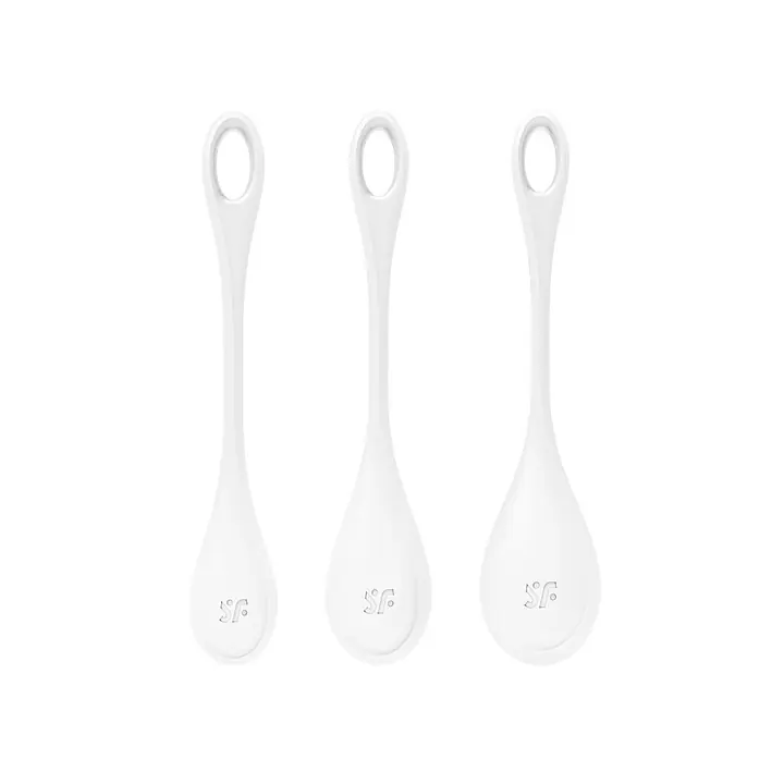 Набір йоні намистин Satisfyer Yoni Power 1 White, діаметр 2-2,5-3см, вага 22-46-74гр - Master