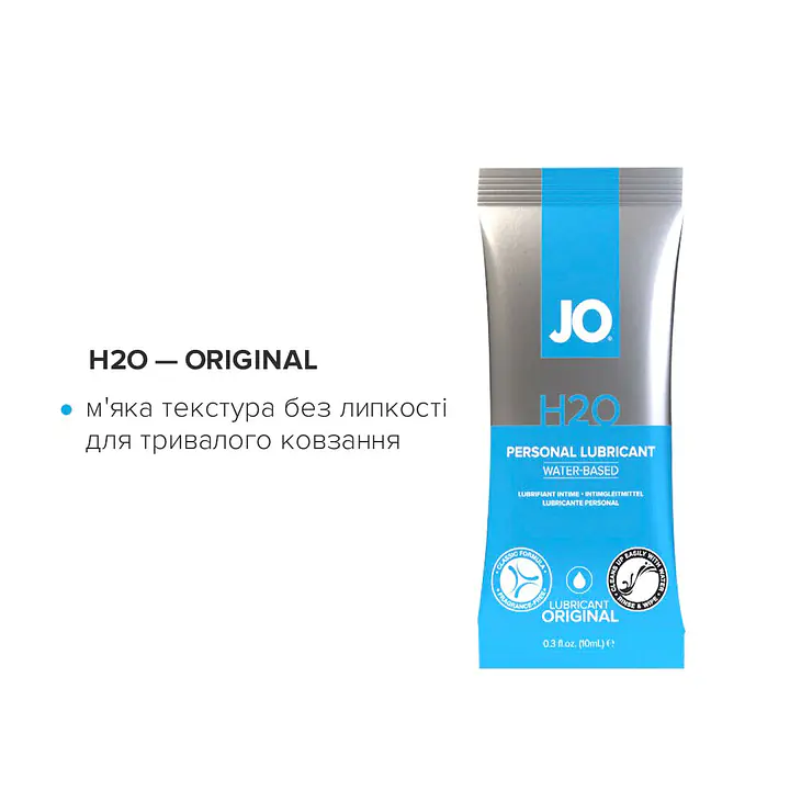 Набір змазок на водній основі JO Four Play (8×10 мл): H2O Original, Agapé Original, H2O Strawberry K - Master