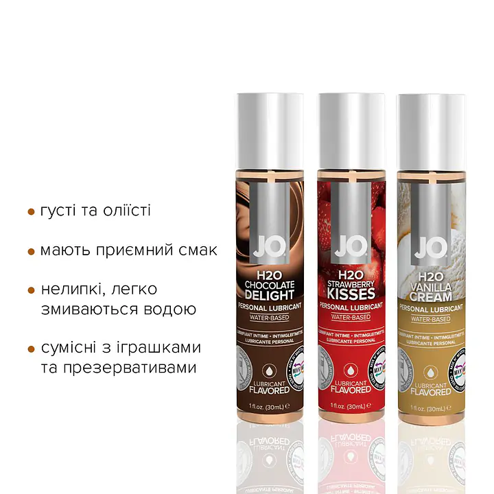 Набір JO Tri-Me Triple Pack — Neapolitan (3×30 мл) три різні смаки оральних змазок - Master