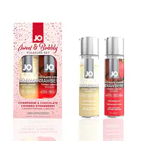 Набір лубрикантів JO Sweet&Bubbly— Champagne&Chocolate Covered Strawberry (2×60 мл) - Master