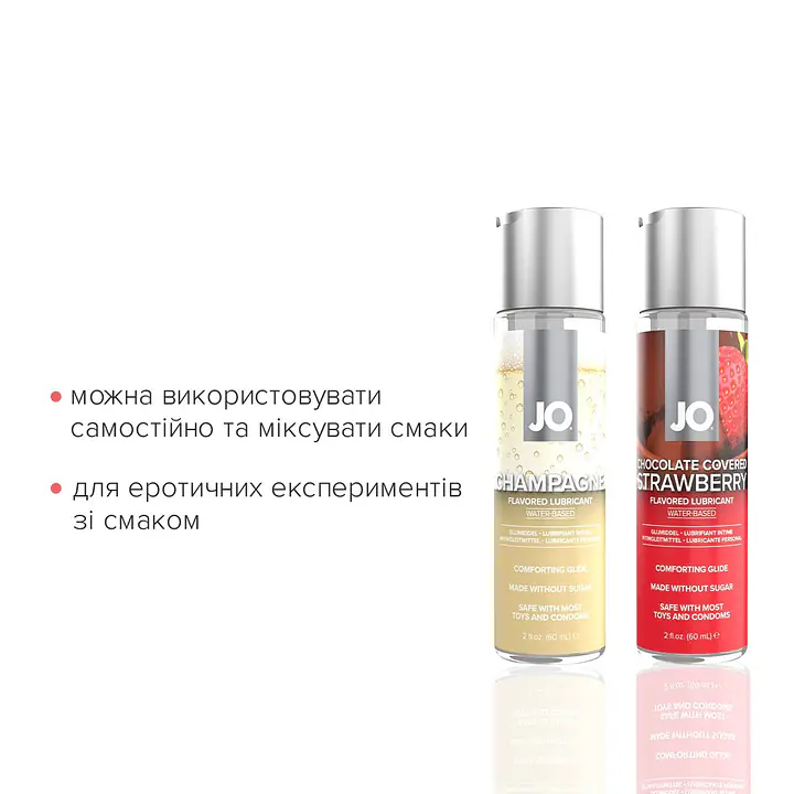 Набір лубрикантів JO Sweet&Bubbly— Champagne&Chocolate Covered Strawberry (2×60 мл) - Master