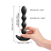 Анальний вібратор-намисто Dorcel FLEXI BALLS, гнучкий стовбур, пульт ДК - Master