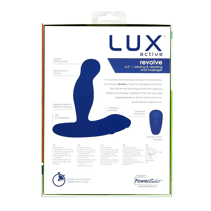 Масажер простати з ротацією та вібрацією Lux Active Revolve, пульт ДК - Master