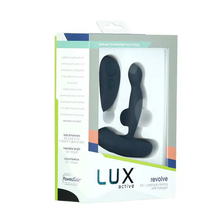 Масажер простати з ротацією та вібрацією Lux Active Revolve, пульт ДК - Master
