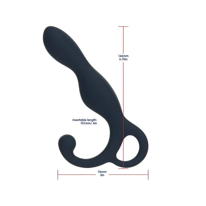 Масажер простати Lux Active LX1 Anal Trainer 5.75″, Dark Blue, віброкуля в комплекті - Master