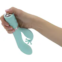 Розкішний вібратор-кролик Pillow Talk - Kinky Teal з кристалом Сваровські, потужний - Master