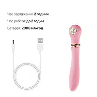 Пульсатор із підігрівом Zalo Sweet Magic - Desire Fairy Pink, турбо режим - Master