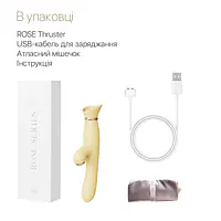 Пульсатор-вібратор із вакуумною стимуляцією клітора Zalo - ROSE Thruster Lemon Yellow - Master
