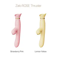 Пульсатор-вібратор із вакуумною стимуляцією клітора Zalo - ROSE Thruster Lemon Yellow - Master