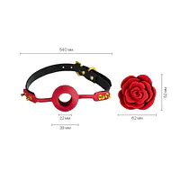 Розкішний кляп у вигляді троянди Zalo - Rose Ball Gag, подвійне використання - Master