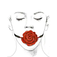 Розкішний кляп у вигляді троянди Zalo - Rose Ball Gag, подвійне використання - Master