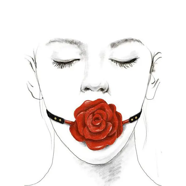 Розкішний кляп у вигляді троянди Zalo - Rose Ball Gag, подвійне використання - Master