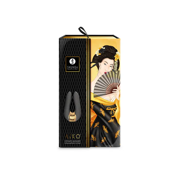 Вібратор для клітора Shunga Aiko Black, гнучкі кінчики - Master