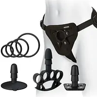 Набір для страпона Doc Johnson Vac-U-Lock Dual Density Extreme Set, діаметр: 7,72 см, 2×6,99 см - Master