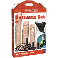 Набір для страпона Doc Johnson Vac-U-Lock Dual Density Extreme Set, діаметр: 7,72 см, 2×6,99 см - Master