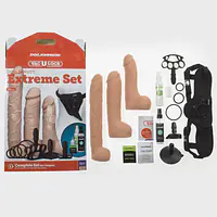 Набір для страпона Doc Johnson Vac-U-Lock Dual Density Extreme Set, діаметр: 7,72 см, 2×6,99 см - Master