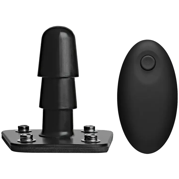 Набір для страпона Doc Johnson Vac-U-Lock VIBRATING Dual Density ULTRASKYN Set: діаметр 3×3,8 см - Master