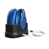 Смарт-вібратор для пар We-Vibe Chorus Cosmic Blue, сенсорне керування вібраціями стисненням пульта - Master