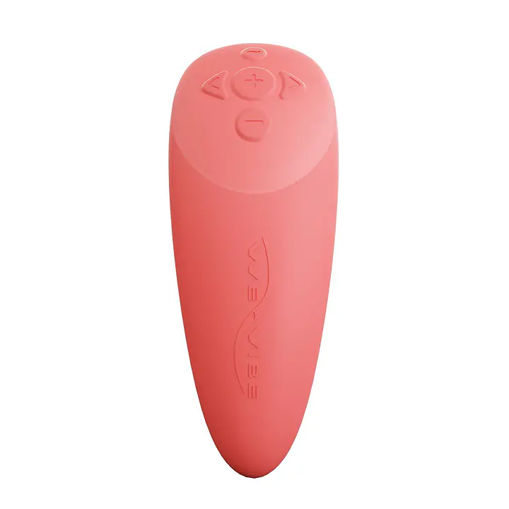 Смарт-вібратор для пар We-Vibe Chorus Crave Coral, сенсорне керування вібраціями стисненням пульта - Master