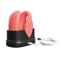 Смарт-вібратор для пар We-Vibe Chorus Crave Coral, сенсорне керування вібраціями стисненням пульта - Master