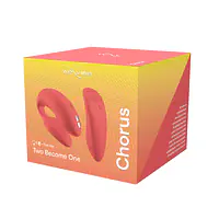 Смарт-вібратор для пар We-Vibe Chorus Crave Coral, сенсорне керування вібраціями стисненням пульта - Master